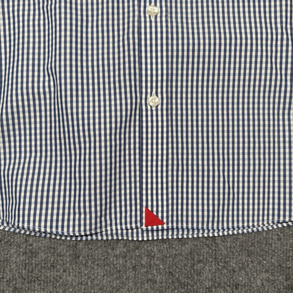 Untuckit Men Size 2XL Cappellano Shirt Short Sleeve Blue Gingham Check - Picture 6 of 8